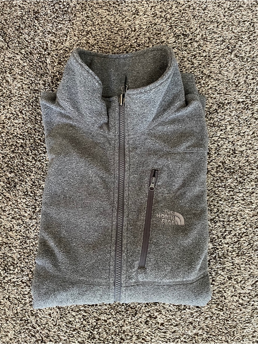 The North Face Men’s Dark Gray Full-Zip Fleece Jacket